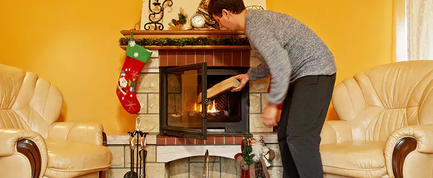 Rusted Metal Fireplace Restoration in Fair Oaks, California