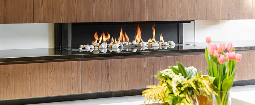Double-height Fireplace Design Refurbishment in Fair Oaks, California